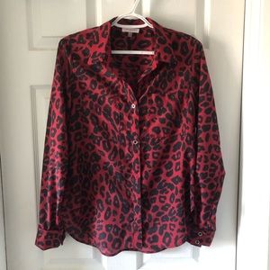 Isaac Mizrahi Jeans Button Down Blouse